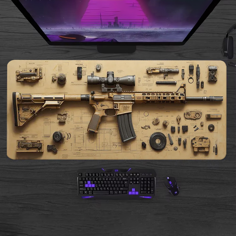 Esports Gaming Desk - Tapis de souris gaming souple démontable,