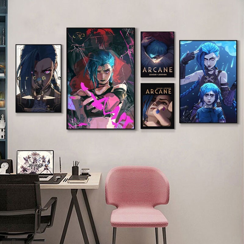Esports Gaming Stocks - Affiche Arcane Jinx Close-Up, impression HD