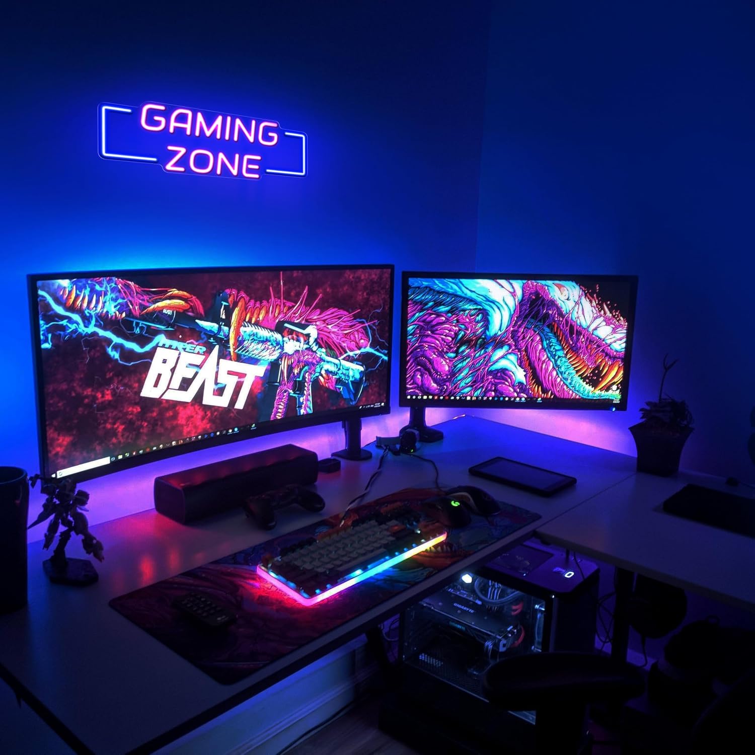 Enseigne néon Gaming Zone, lum - Esports Gaming Zone avis et prix