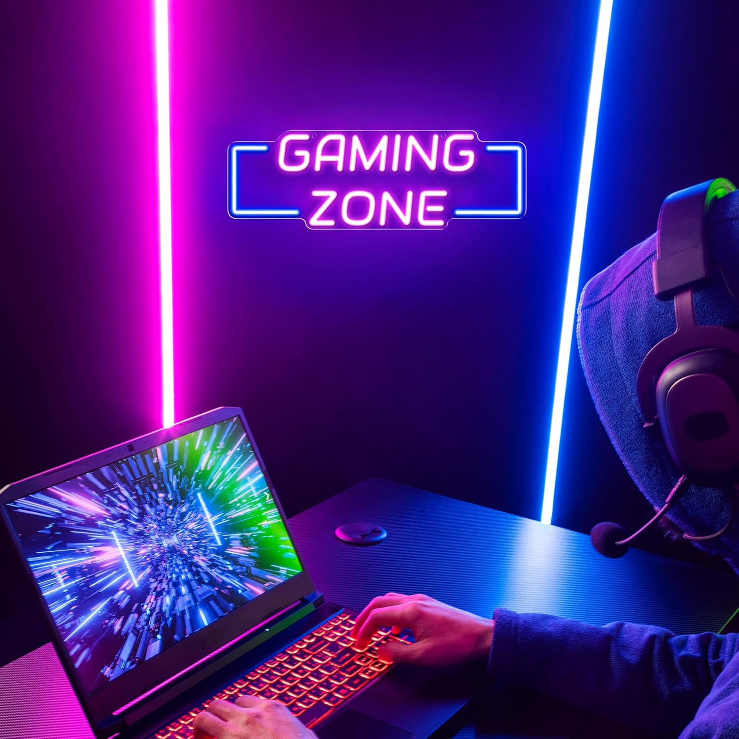 Enseigne néon Gaming Zone, lum - Esports Gaming Zone avis et prix