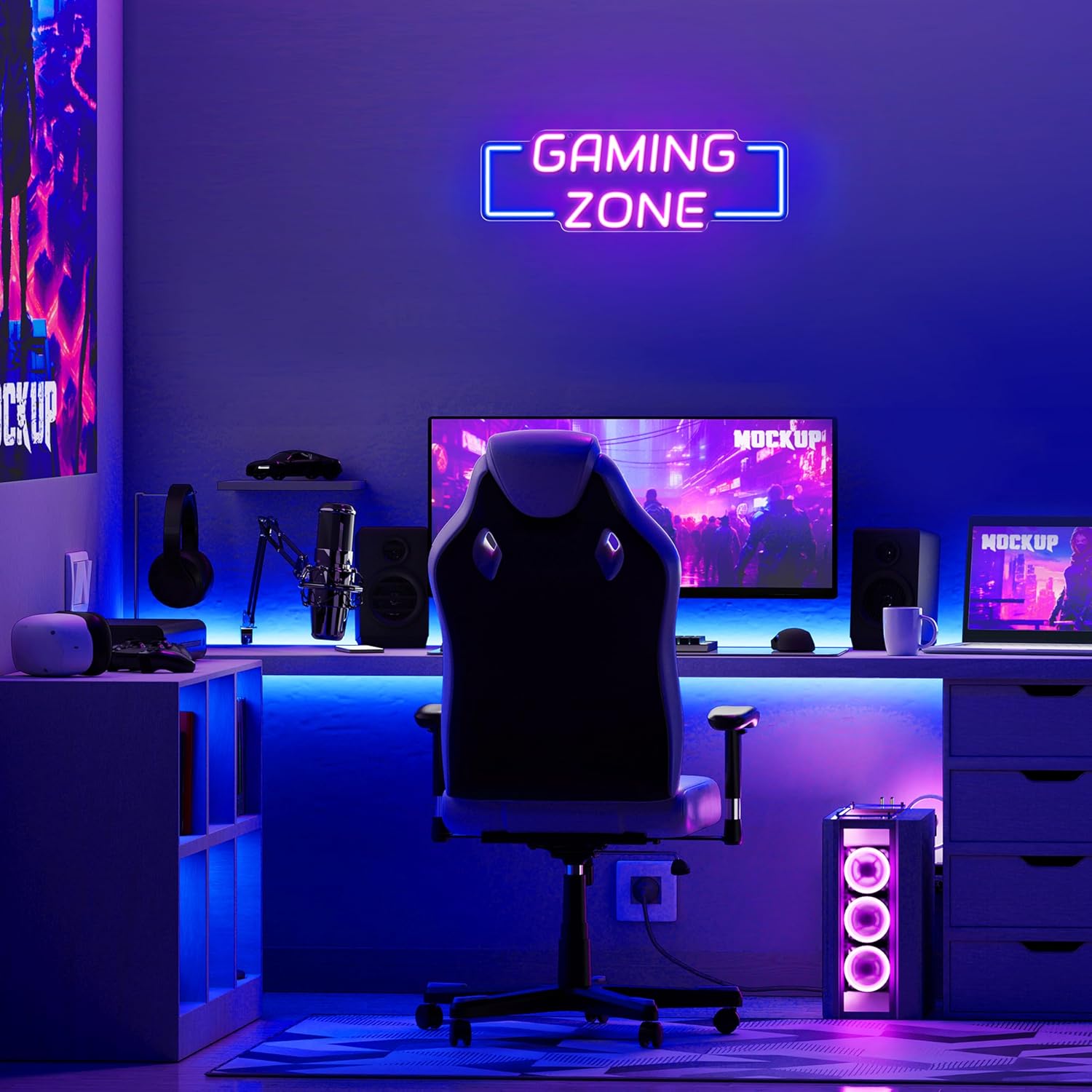 Enseigne néon Gaming Zone, lum - Esports Gaming Zone avis et prix