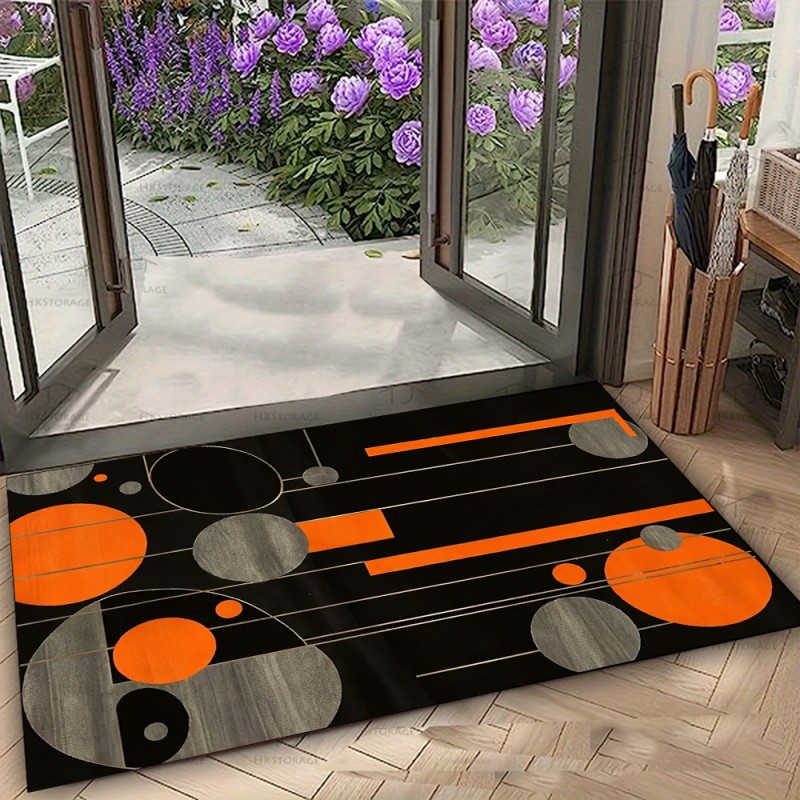 Tapis géométrique noir et oran - Esports Gaming Hotel avis et prix